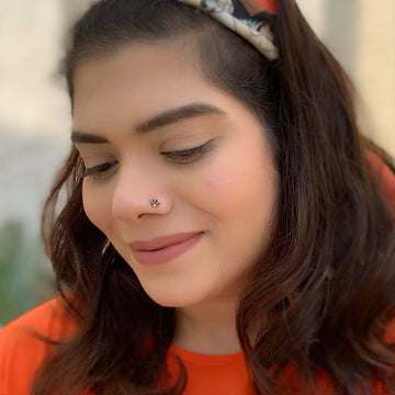 Antique Lotus Nose Pin